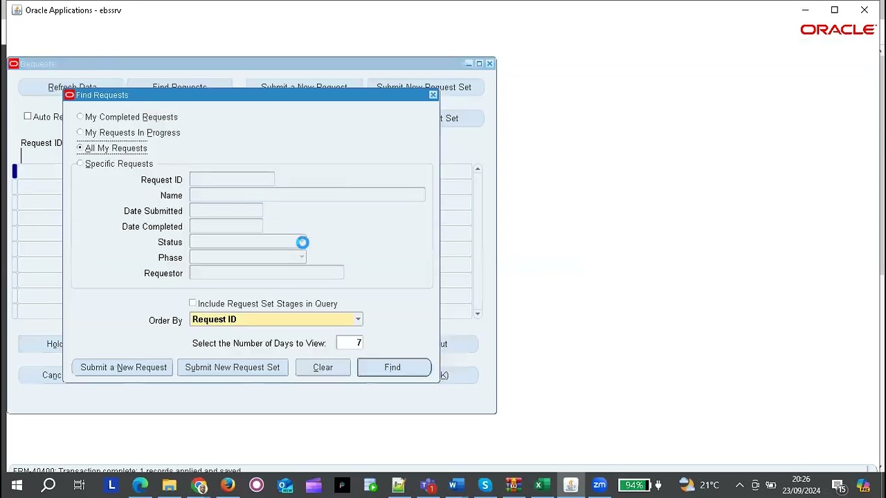 Oracle R12 Budget Journals