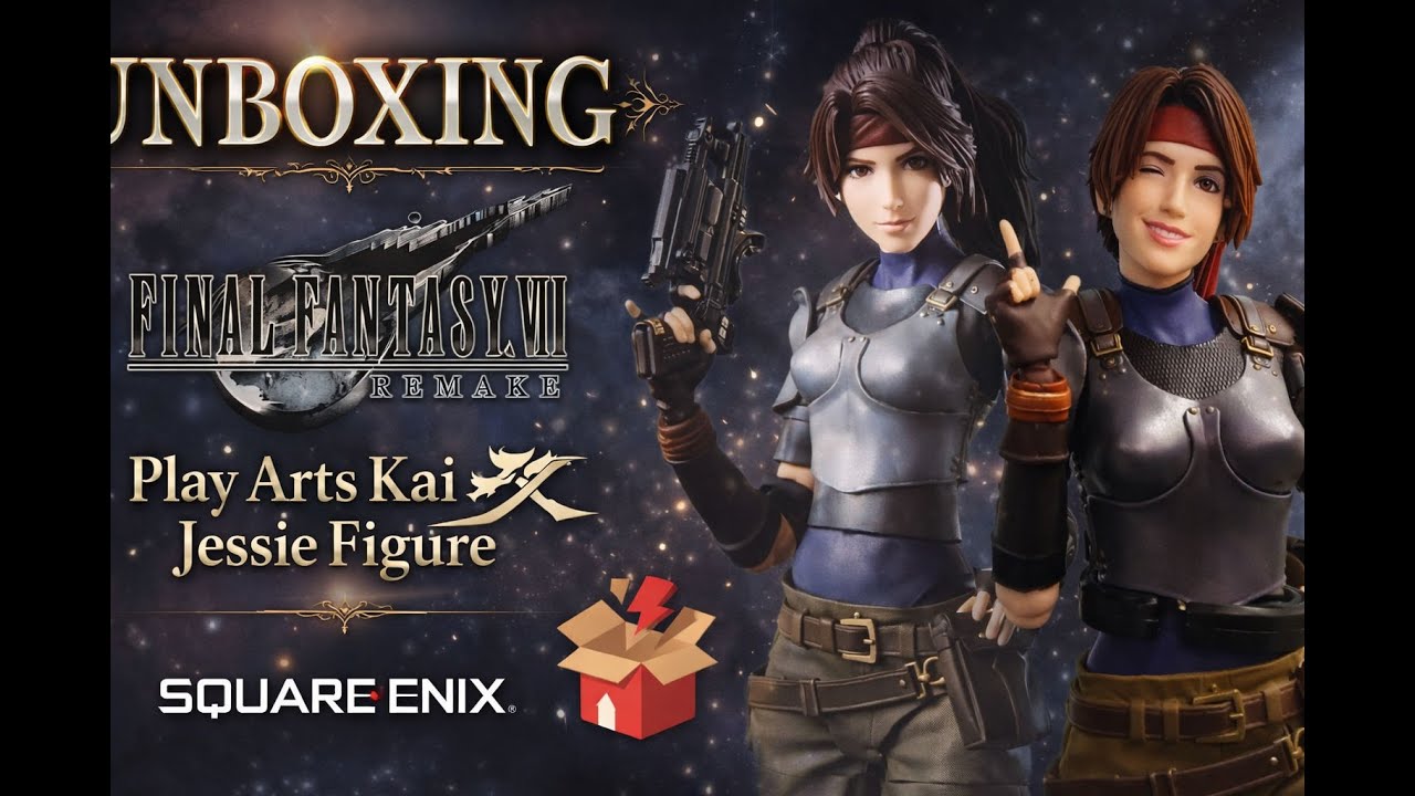 Final Fantasy VII Remake Jessie Play Arts Kai Figure Unboxing Square Enix FF7 Remake