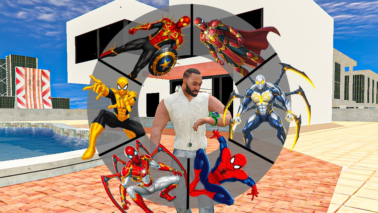 Playing As A Every CARTOON AVENGERS SUPERHERO SPIDERMAN in INDIAN BIKE DRIVING 3D