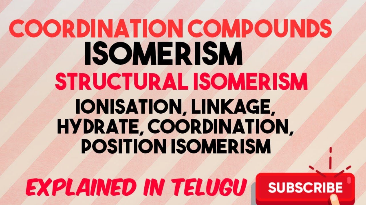 COORDINATION COMPOUNDS: Isomerism/ Structural isomerism.