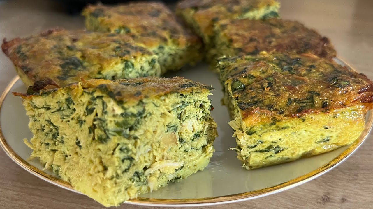المطبخ التونسي : طاجين سبناخ بالدجاج على طريقتي
