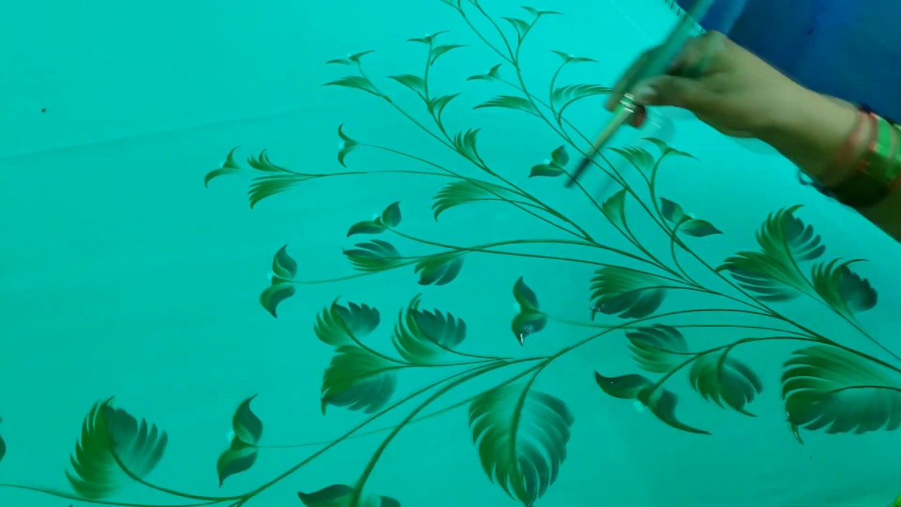 Freehand saree painting designs | Freehand painting on sarees | By Balashankar