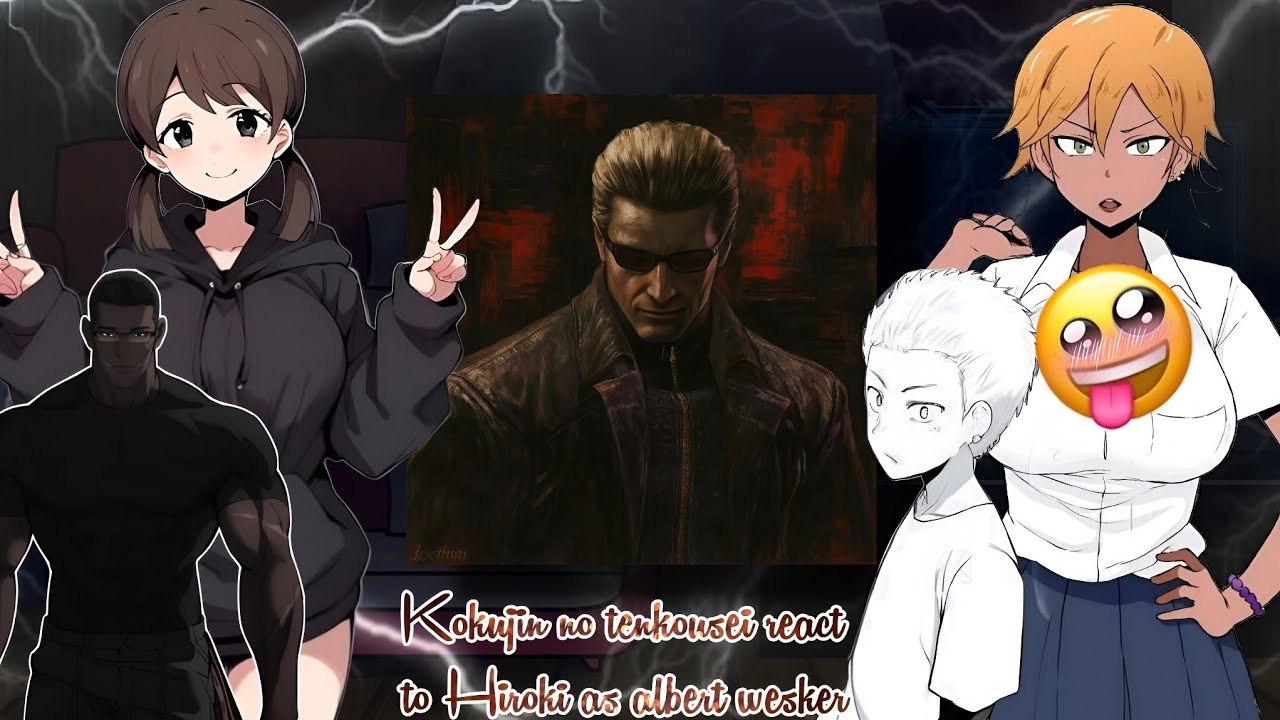 Kokujin no tenkousei react to Hiroki as albert wesker || Au gacha react || NTR react 