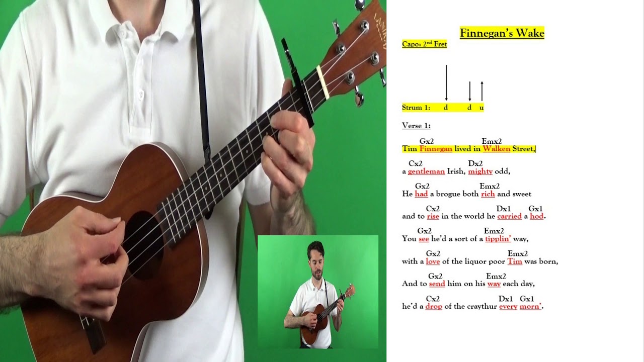 Trad Success - Ukulele - Video 47 - Finnegan's Wake.