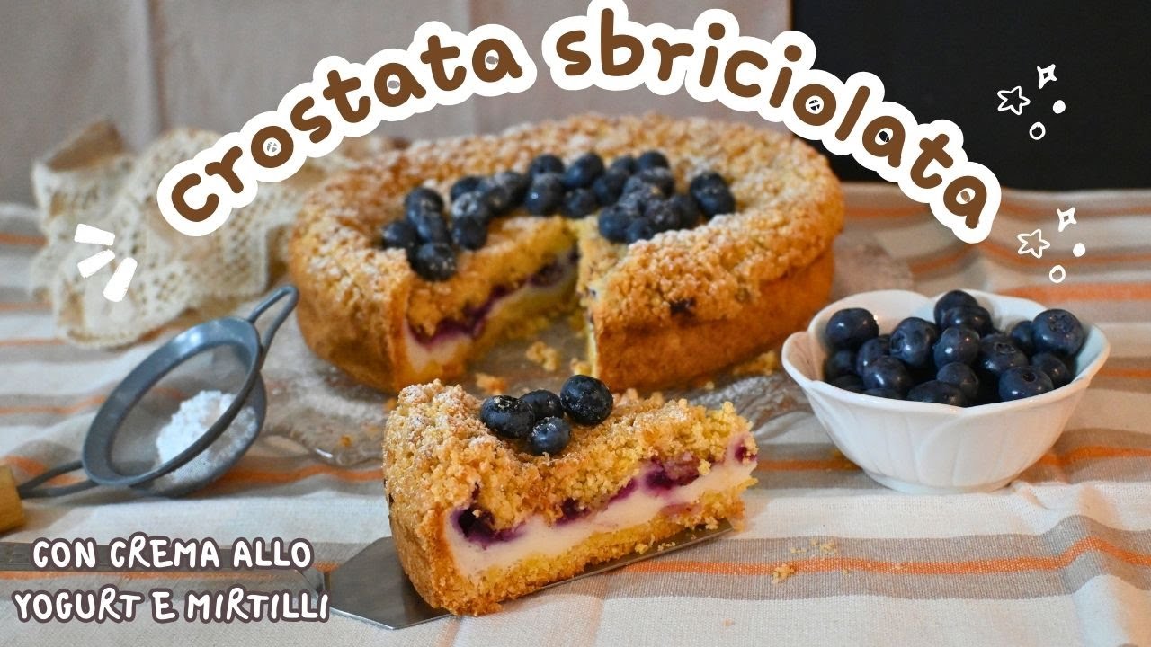 Крамбл-тарт с йогуртовым кремом и черникой! 🫐