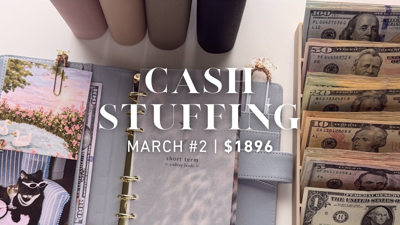 Cash Envelope Stuffing 🌷 March Pay Week 2