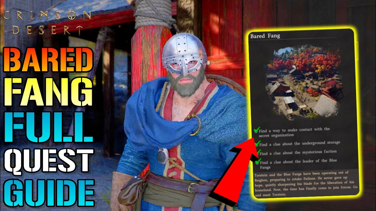 Crimson Desert: Bared Fang Quest Guide! How To Eavesdrop & Make Contact With The Secret Organization