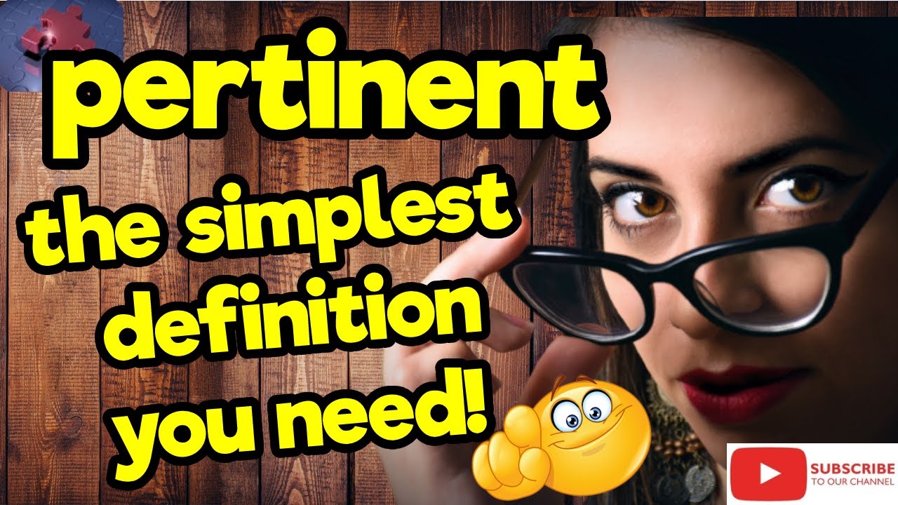 The simplest definition YOU need!! ''PERTINENT'' #tellsvidetionary&trade;.