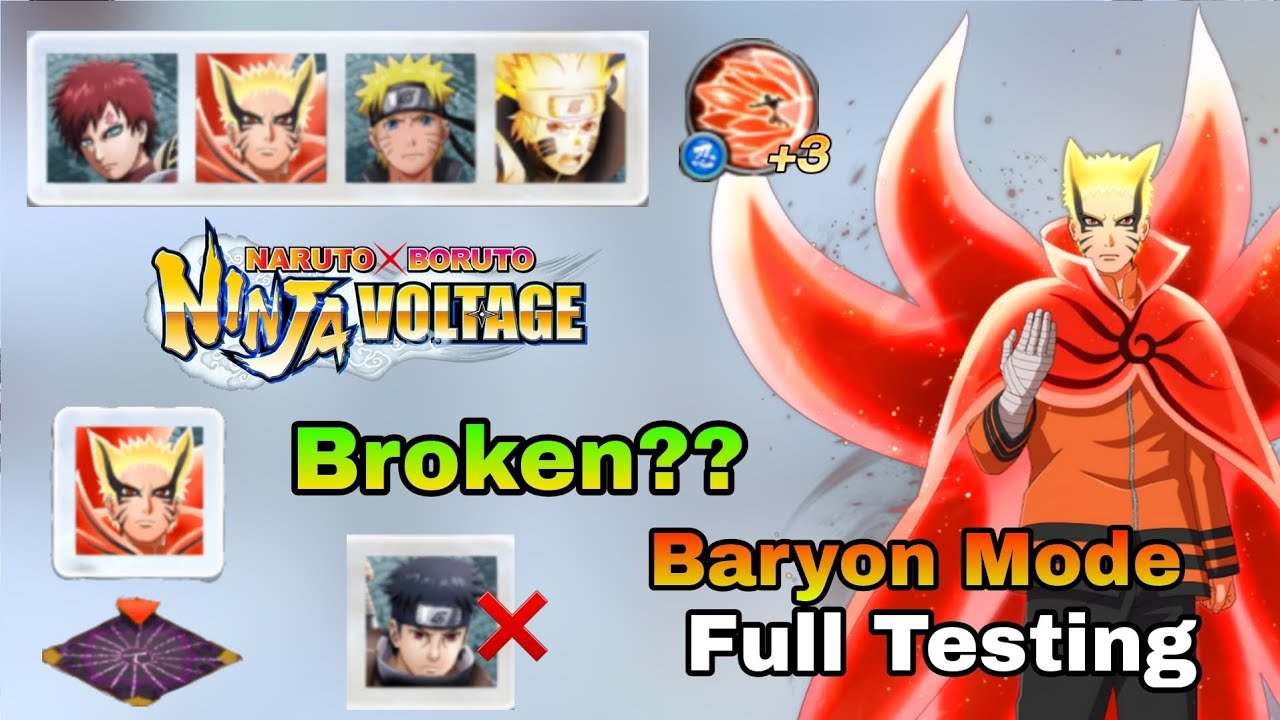 Baryon Mode (Rekit) Full Testing✅️ | Outfield & Final Room | No More Shisui???☆ | NxB Nv