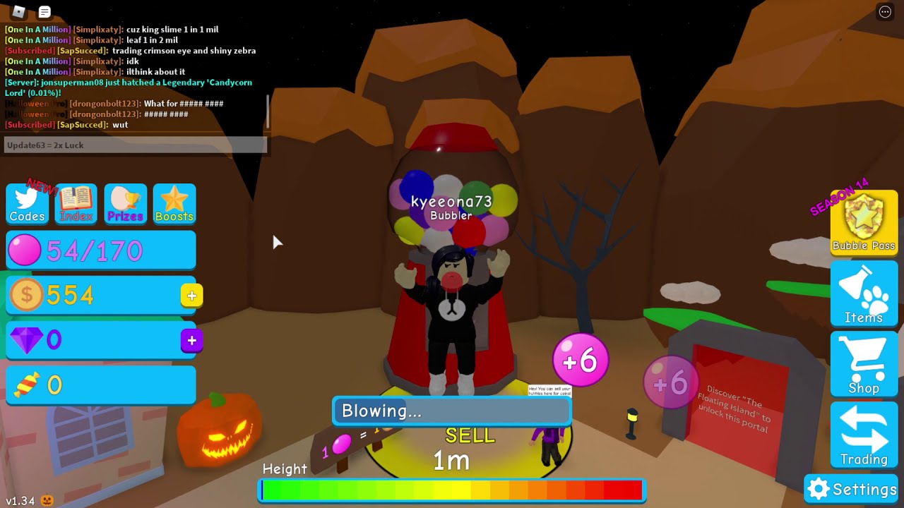 CODE! - [UPDATE 63] Bubble Gum Simulator