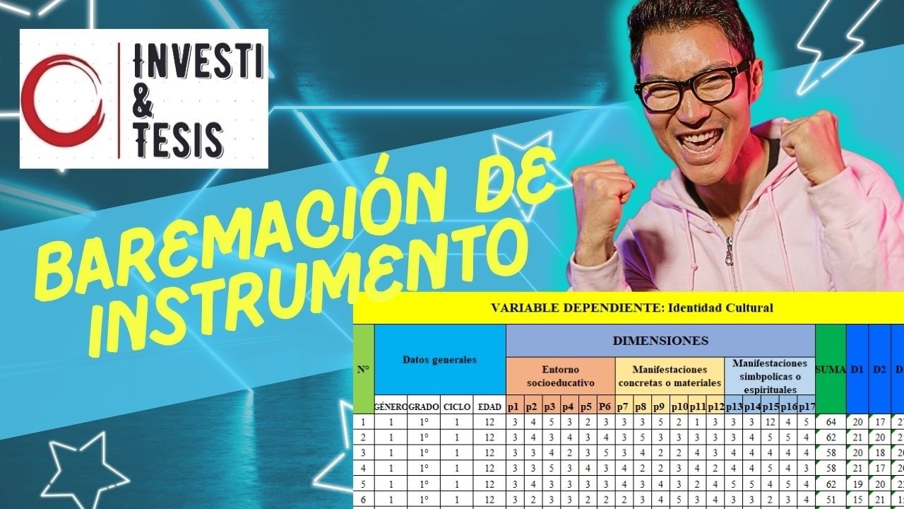 Cómo hacer BAREMOS para TESIS en Excel , niveles y rangos