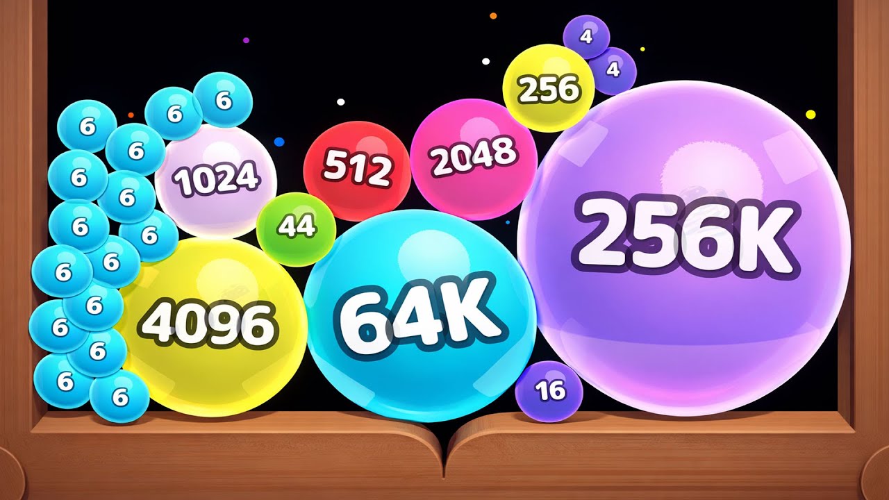 Melty Bubble 3D Jelly 2048 🔥🫧 New Update 🧩 Large Number | Ultra Satisfying Balls Gameplay QW3577