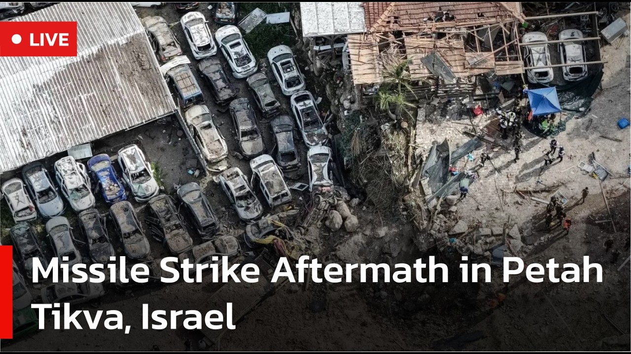 🔴LIVE: BREAKING: Massive Missile Strike Aftermath in Petah Tikva, Israel | AC1W