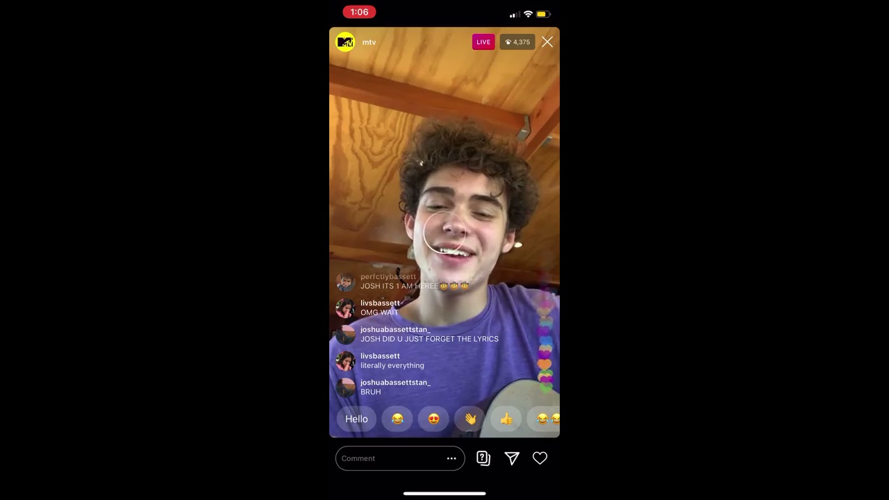 Joshua Bassett’s Live on Instagram (5/06/20)