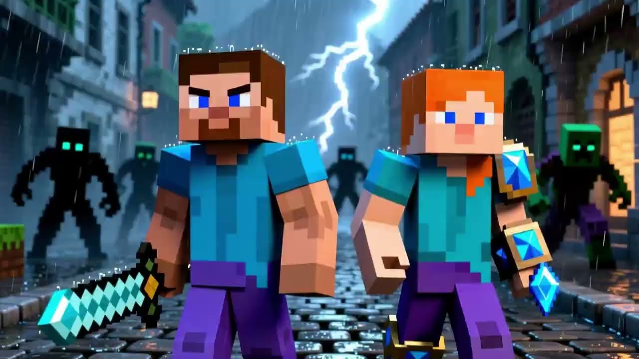 Block Brothers vs 1000 MOBS |  [Minecraft Animation]  [Music Video]