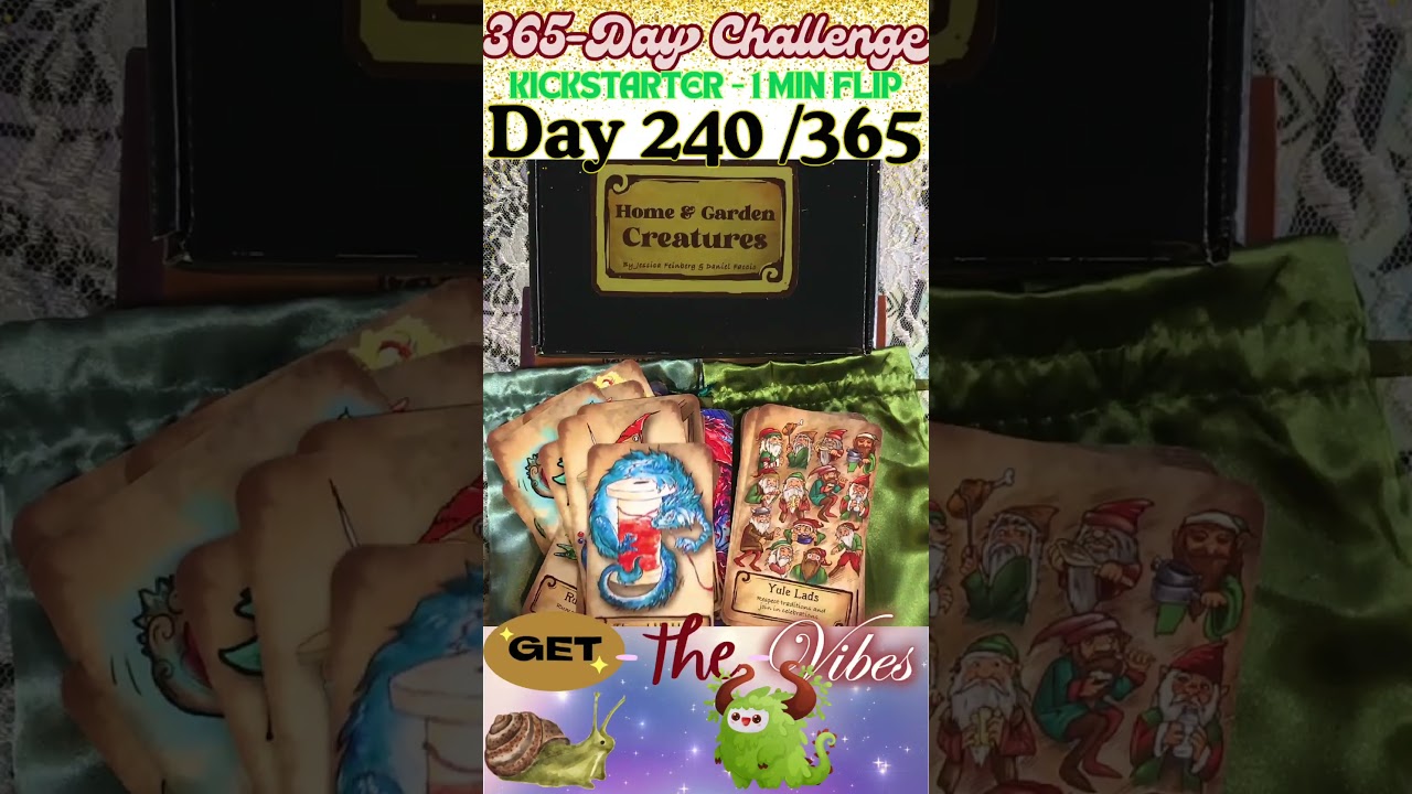 Day 240 of 365 Day Challenge #kickstarter Home & Garden Creatures Oracle #flipthroughvideo #flipthru