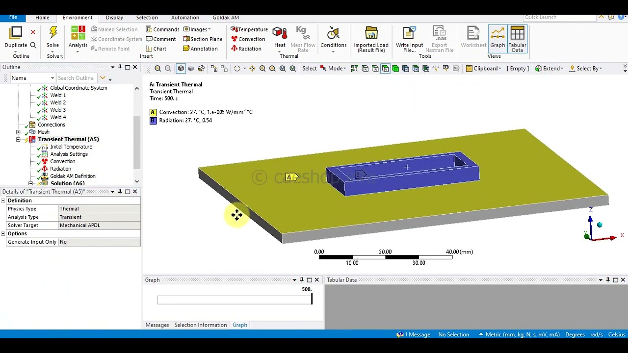 Additive Manufacturing Goldak heat source