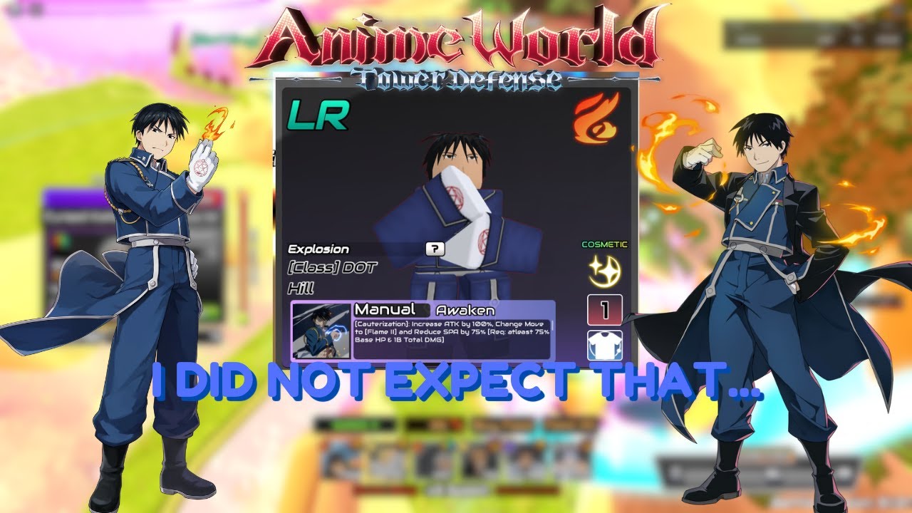 Roy Mustang Is Oddly Insane In Anime World Tower Defense
