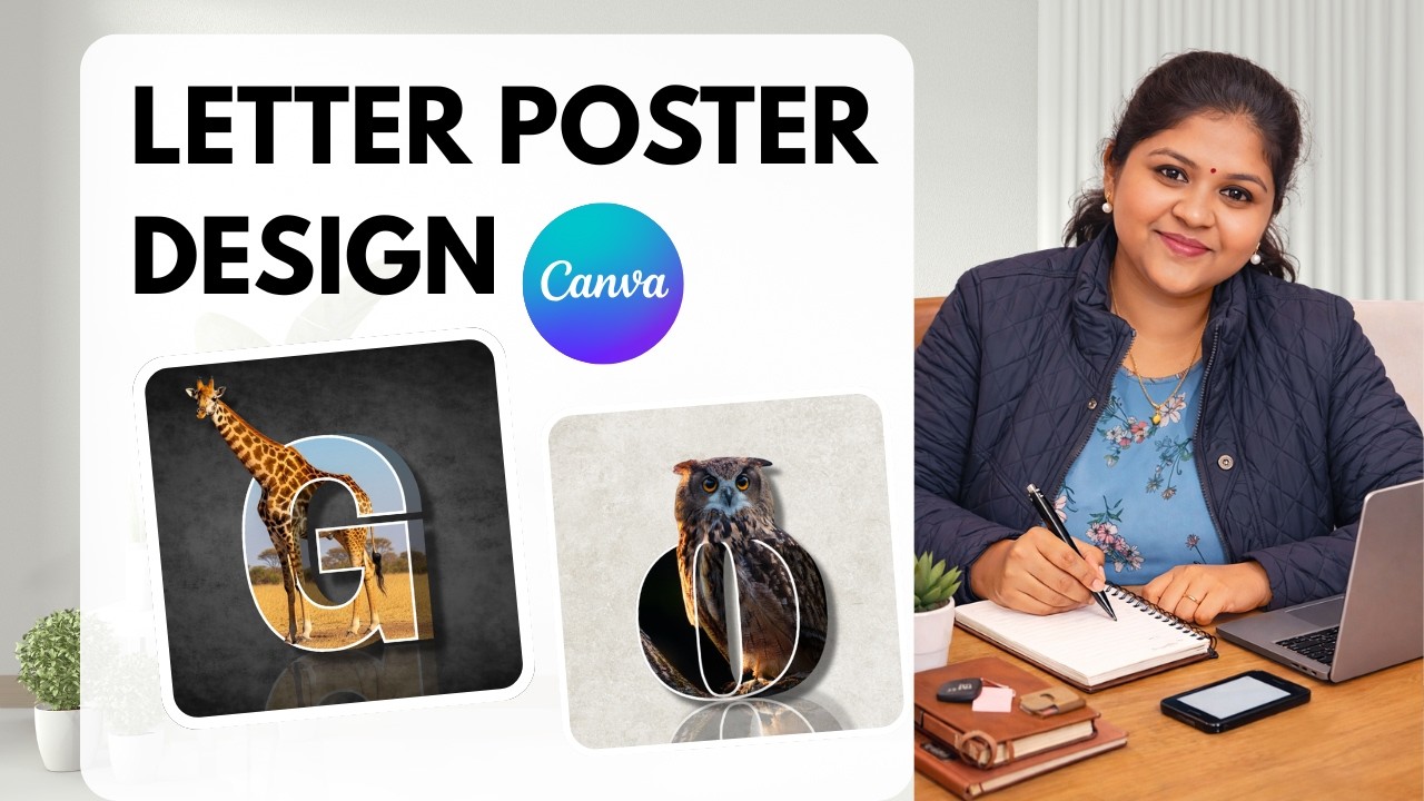 Canva Poster Design Tutorial | Creative Alphabet Poster Design in Canva #canvadesign #canva