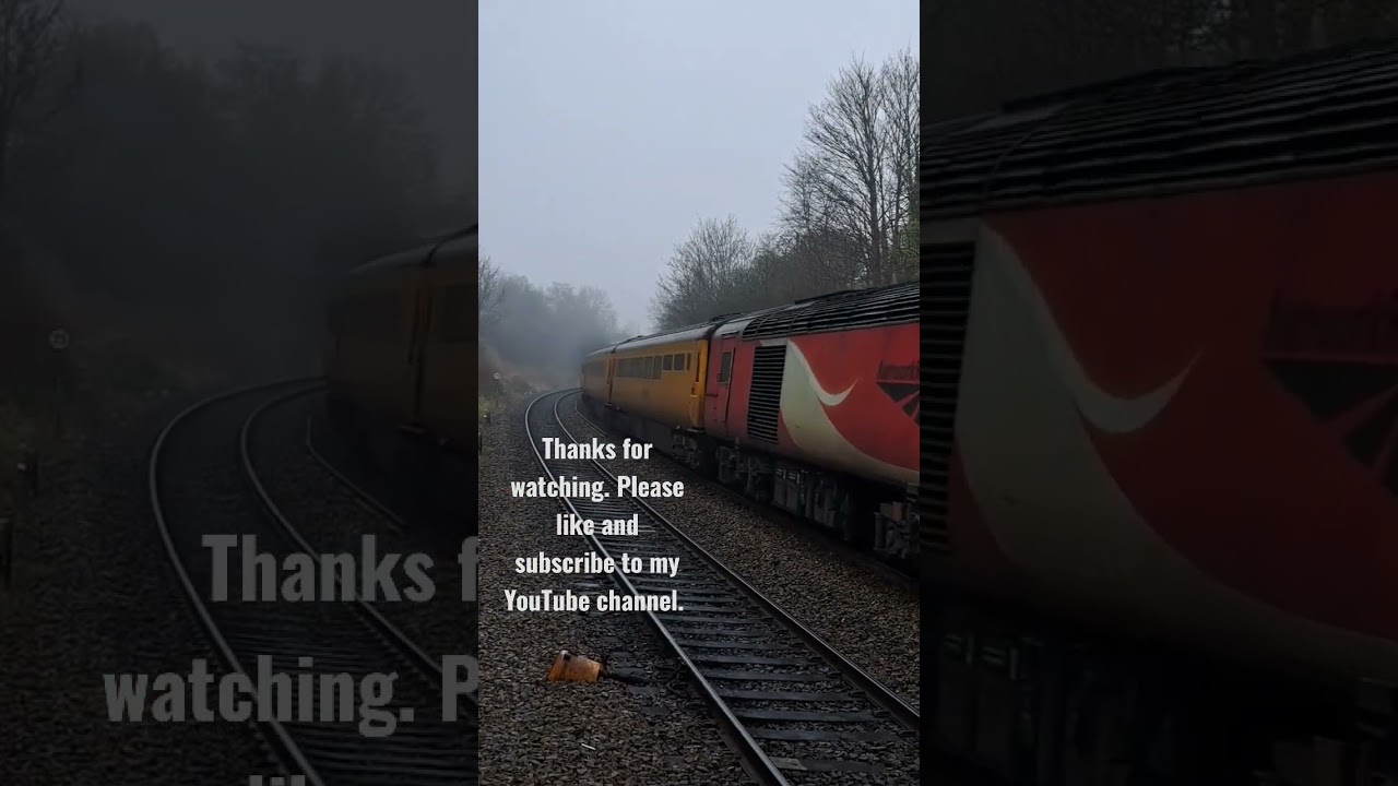 Network Rail's Castle Class 43 290 New Measurement Train passes Kidderminster for Swansea 14.02.2023