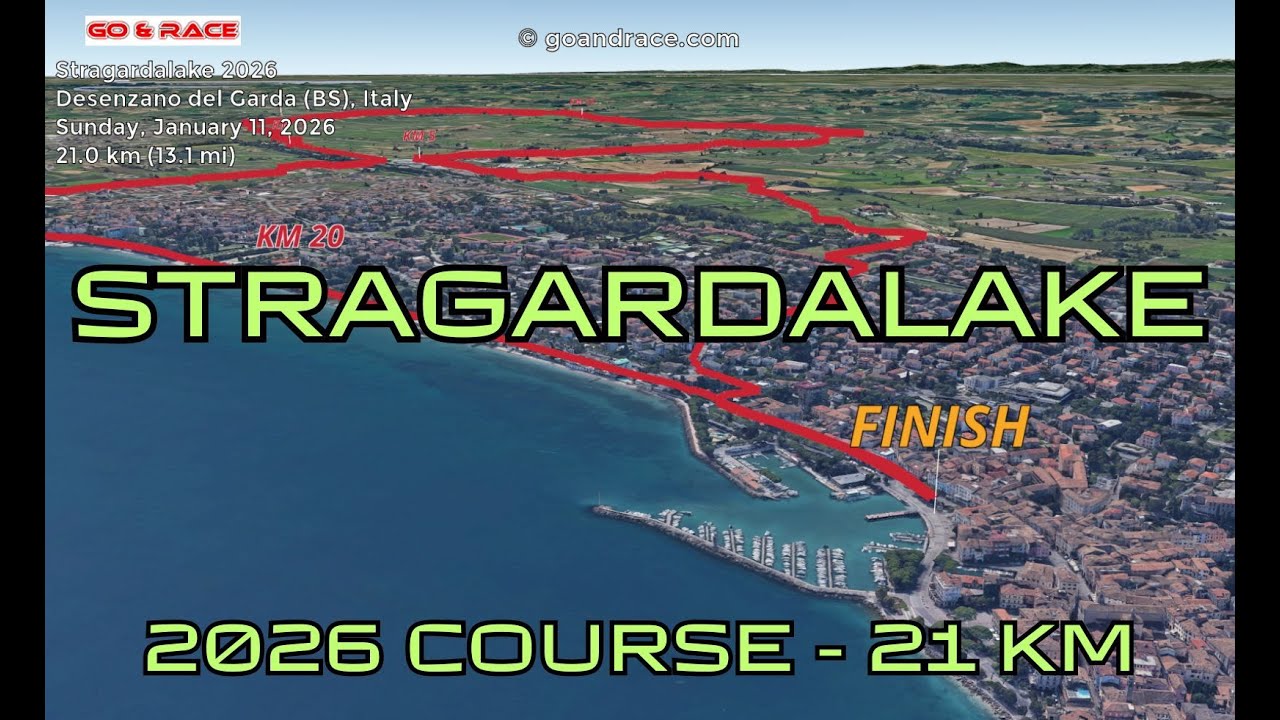 Stragardalake 2026: 3D Video Course Map | 21 km - Desenzano del Garda