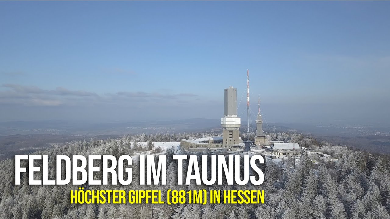 Gro&szlig;er FELDBERG (881m) von oben - der h&ouml;chste Berg im Taunus aus der fantastischen Vogelperspektive