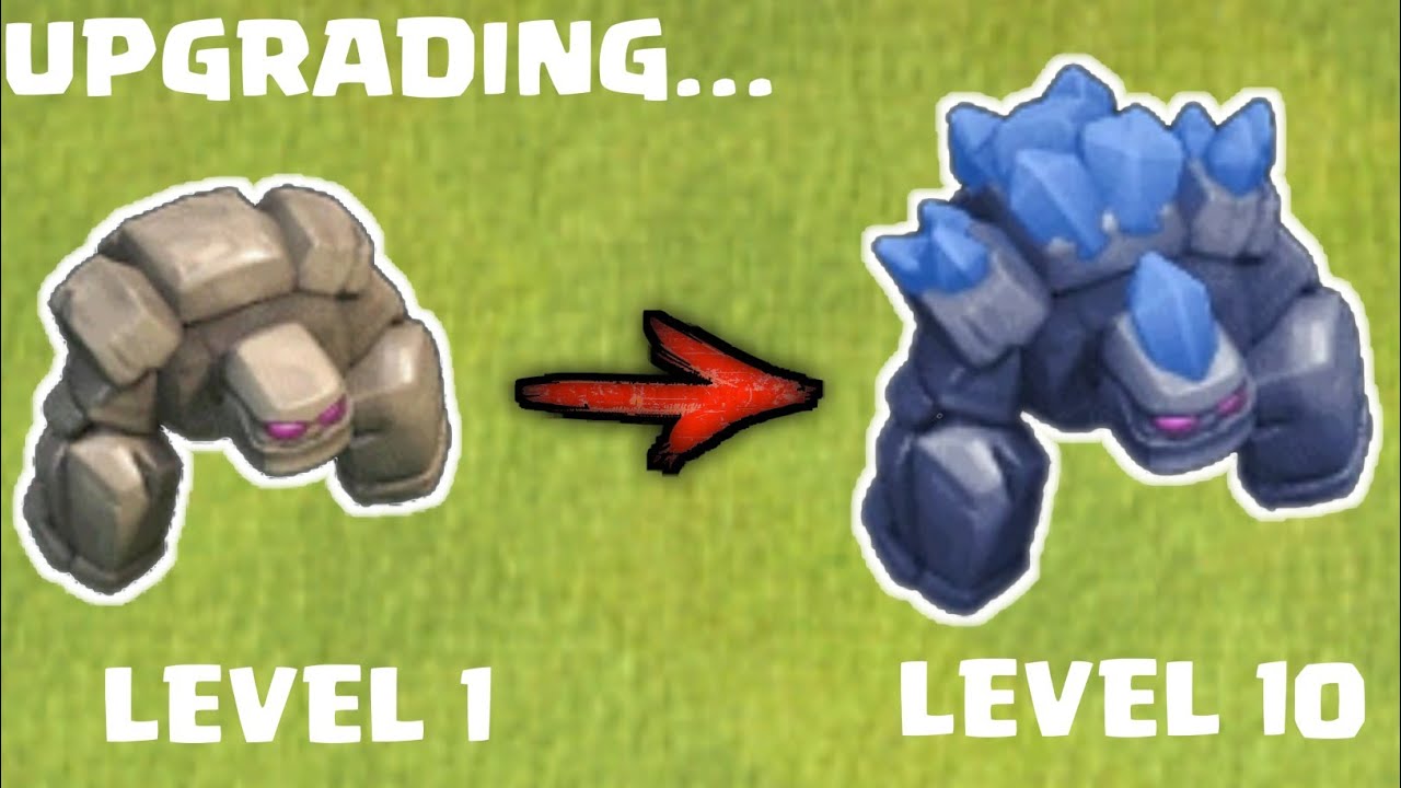 Golem Level 1 to Max | Golem All Levels | Noob Gamerz | COC | Clash Of Clans | #shorts #cocshorts