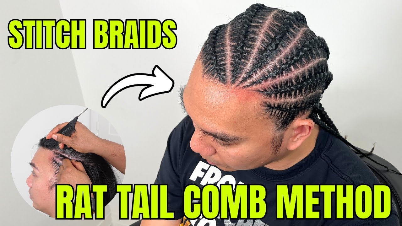 No Finger Parting Tool? Master Stitch Braids with a Rat Tail Comb!