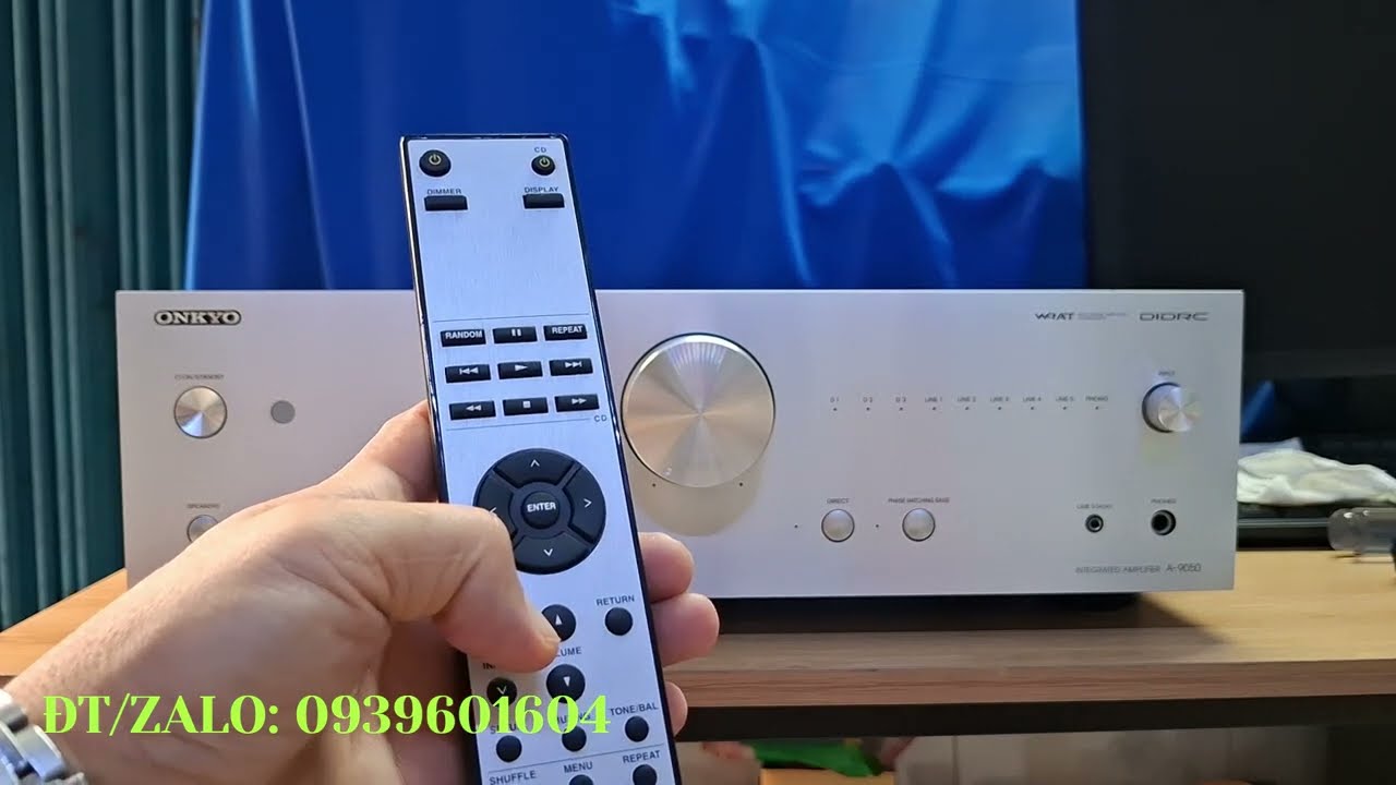 Amply Onkyo A9050 ( ĐÃ BÁN ) Khiển zin, dòng amply đời mới tích hợp giải mã quang 24bits