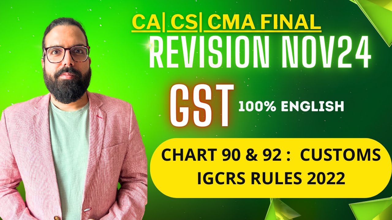 41 Chart 90 & 92 Customs IGCRS Rules 2022 | CA Rameshsoni | CA Final IDT Revision Nov24.