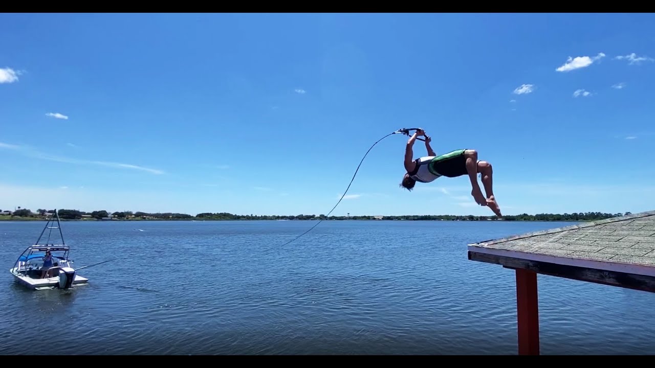 Ben Groen back flip barefoot waterskiing start!! | World Barefoot Center