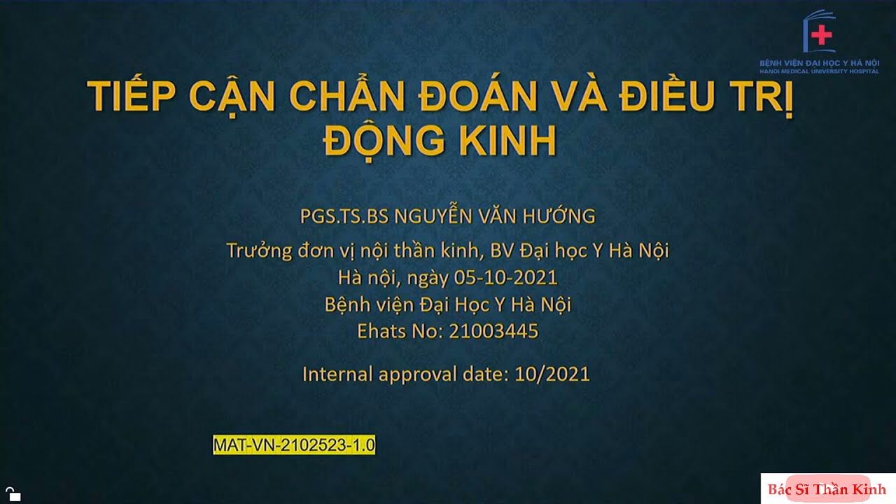 Tiếp cận chẩn đoán & Điều trị Động kinh - PGS Nguyễn Văn Hướng