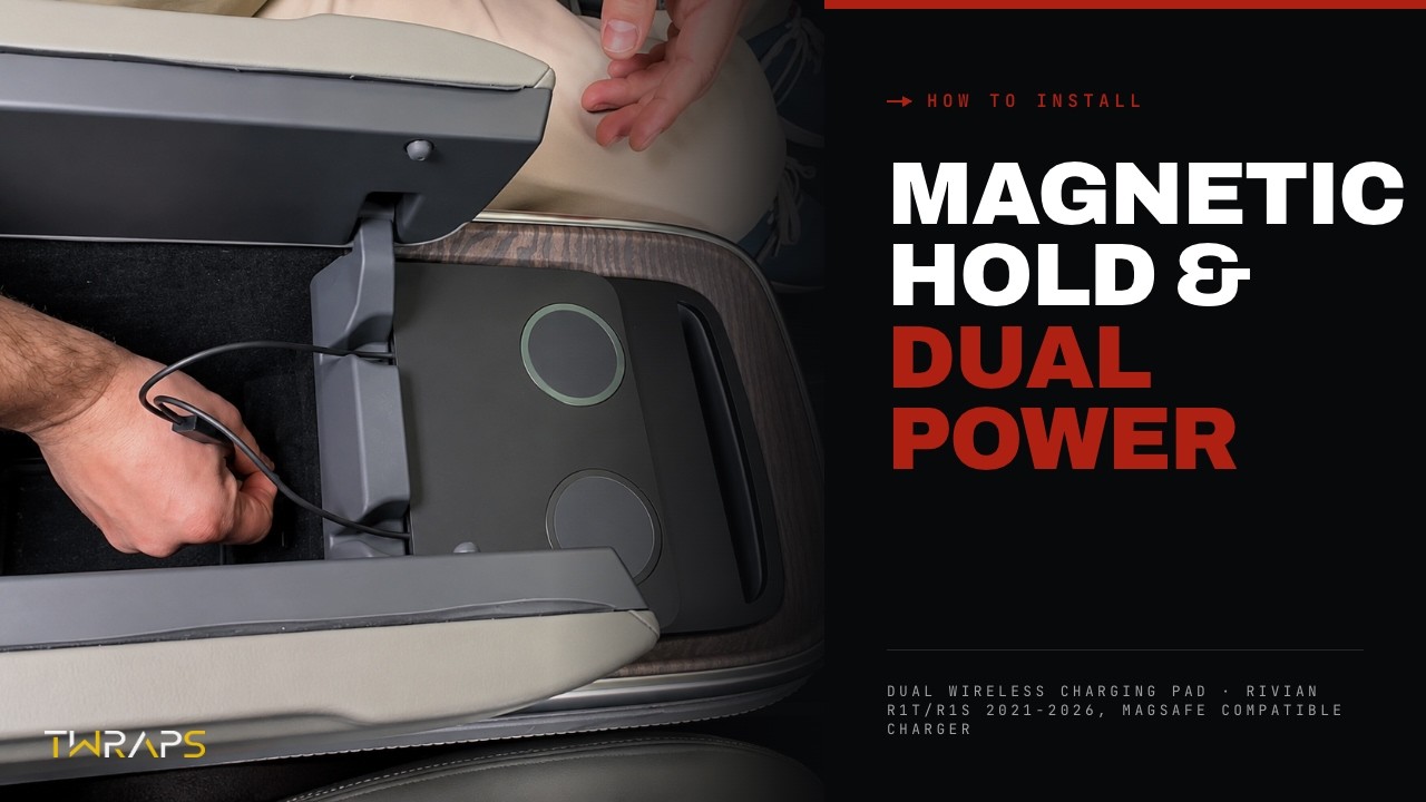 MagSafe compatible Dual Wireless Charger for Rivian R1T/R1S, by TWRAPS