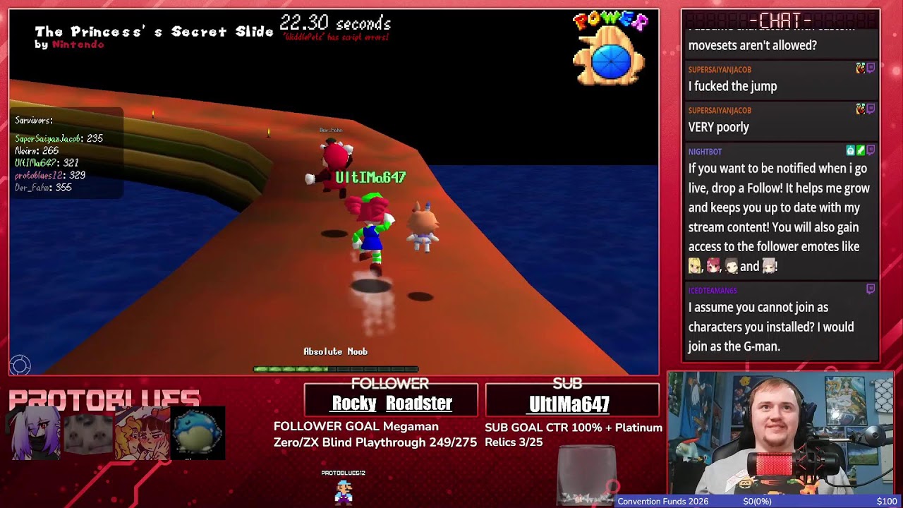 gaming and talking about Magfest | SM64 EX coop with friends| Protoblues Streams!
