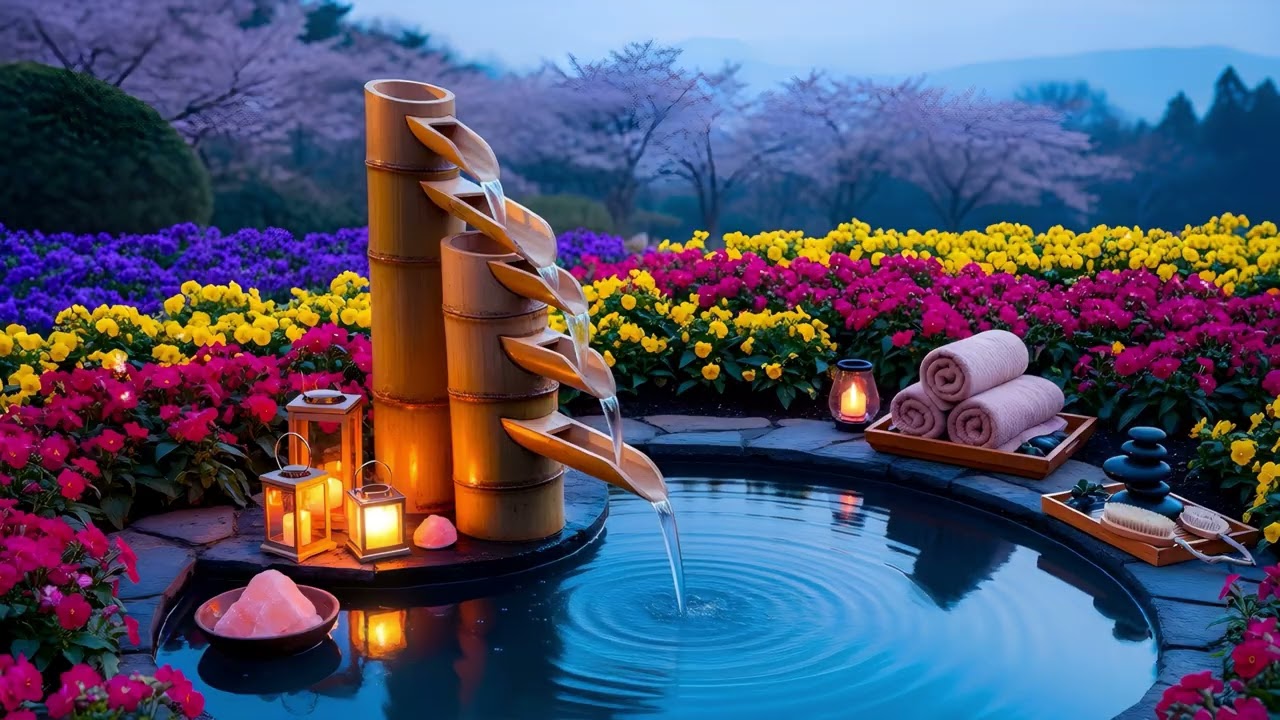 Soothing Spa Piano 🌿 Relaxing Music with Nature Sounds ~ Relieve Stress