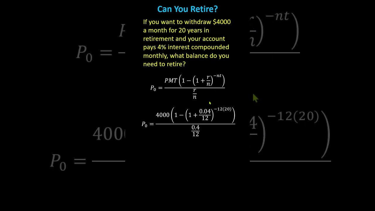Determine How Much Money Needed For Retirement Using a Formula #math #annuity #retirement