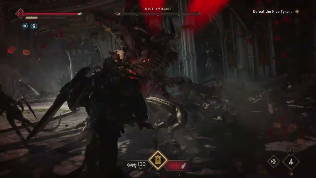 Lethal Ops #24 - True solo shield rush + block axe Bulwark vs Hive tyrant - W40K: Space Marine 2