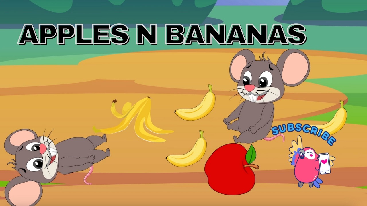 Apples N Bananas | ‪@mellykidstv Nursery Rhymes | #mellykidstv #englishrhymes #applesong