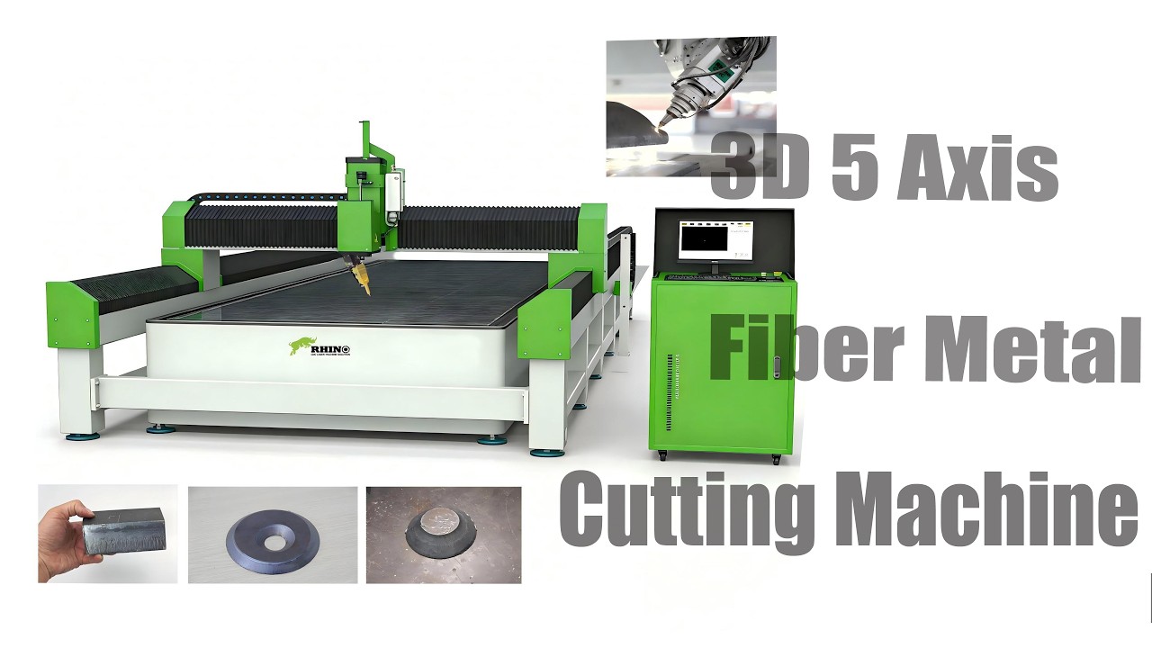 Rhino CNC Laser - 3D 5 Axis CNC Fiber Laser Metal Cutting Machine Cutting Videos in Different Angle