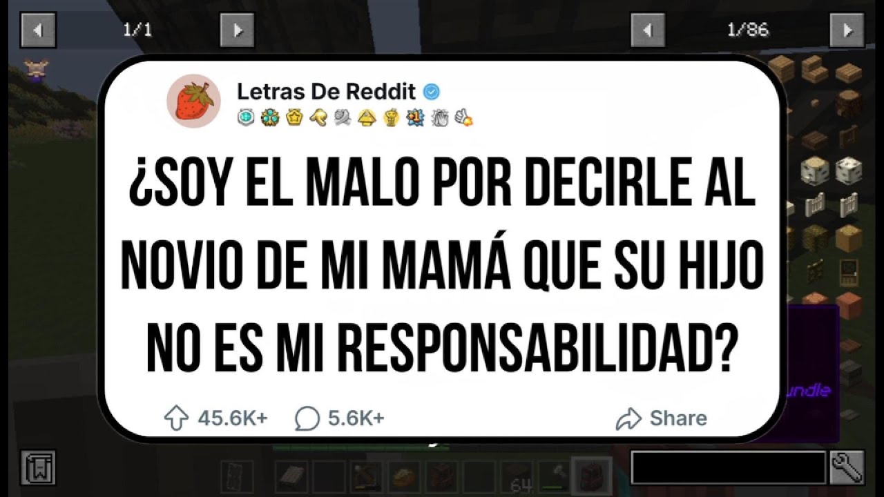 SOY EL MALO POR DECIRLE AL NOVIO DE MI MAMÁ QUE SU HIJO NO ES MI RESPONSABILIDAD