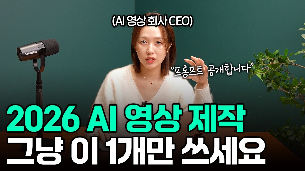 2026년 영상 AI는 그냥 이 1개로 전부 끝내세요 | AI 영상 대표가 강력 추천하는 영상 AI (사용법, 프롬프트 전부 공개)