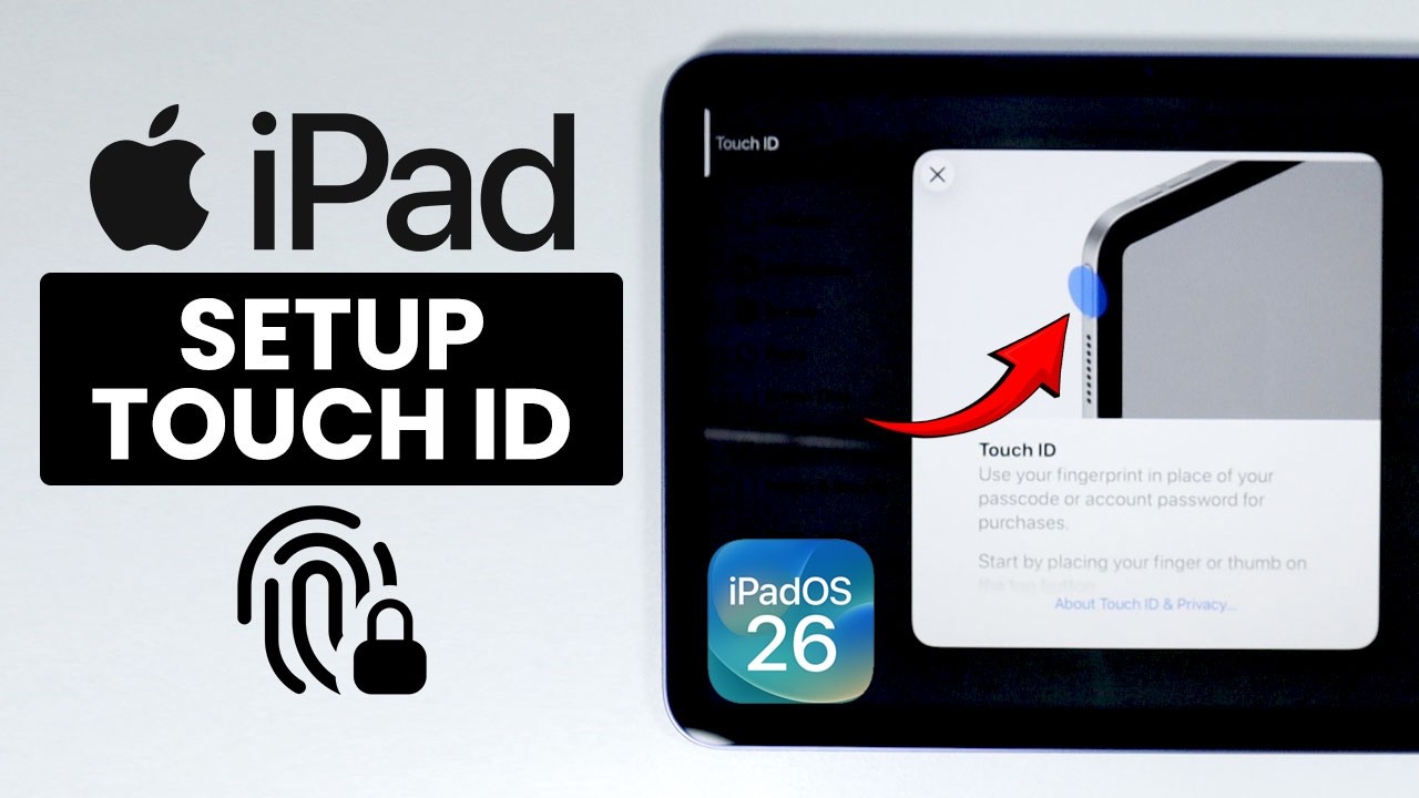 How to Setup Touch ID on iPad - Set Fingerprint (iPadOS 26)