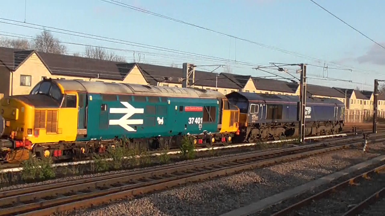 66305 with 37401/68004 dit 6k27 Carlisle - Crewe Engineers, 23rd March 2017