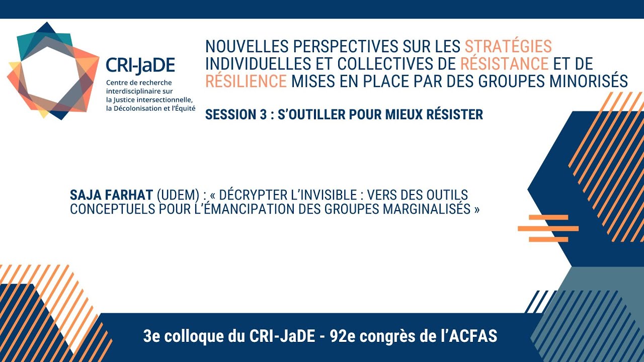 Panel 3: Saja Farhat: Décrypter l'invisible