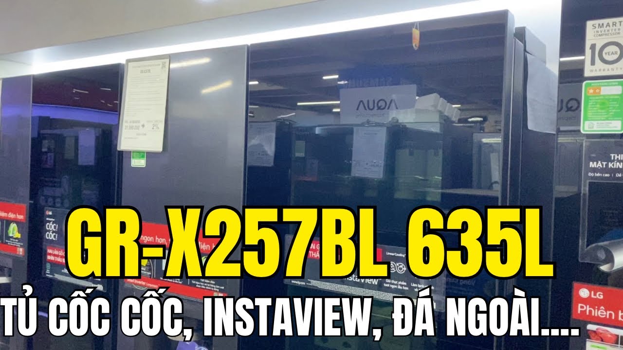 Tủ lạnh LG 636 lít GR-X257BL Cốc Cốc, InstaView 2 cánh Siêu Chất Lượng | Tuấn Long Vlog