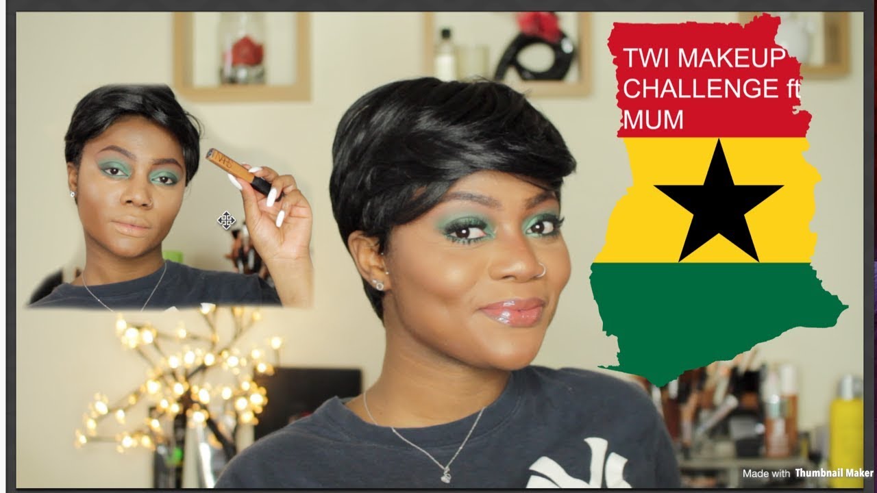 FULL MAKEUP TUTORIAL IN TWI CHALLENGE, MUM ADDITION