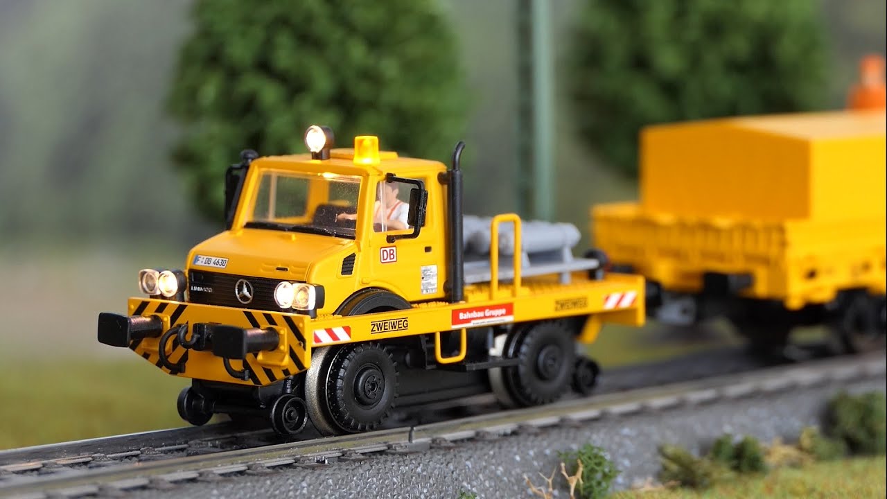 Unboxing H0-Zweiwege-Unimog Märklin 39940 Railstar 2000 von Zweiweg auf Basis Mercedes-Benz U 1600