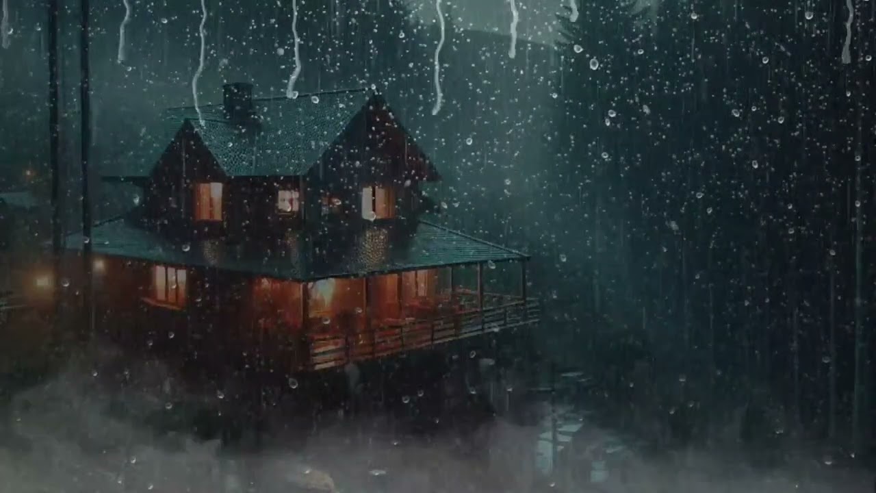 Deep Sleep in 3 Minutes | Heavy Rain & Thunderstorm Night Sounds for Sleeping 🌧️⚡