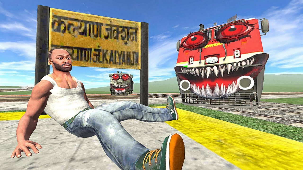 Horror Train Vs Franklin In Indian Bike Driving 3D