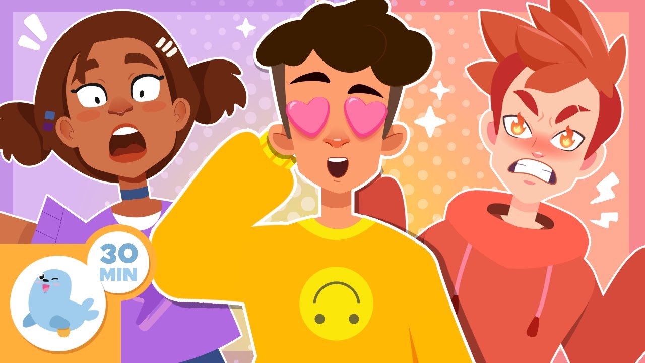 EMOTIONS in the BODY for Kids 😄 Learn to Recognize What You Feel 😢 30 Min. Compilation